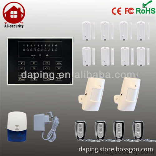 PSTN LED Touch Keypad Wireless Alarm System with CE and FCC Certifications